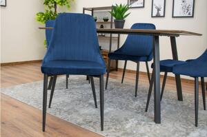 Sametová židle NEAPOL modrá