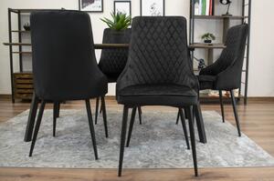 Sametová židle ISTANBUL černá