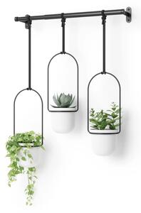 Závěsné květináče Triflora White Black - set 3 ks Umbra