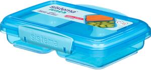 Sistema Dělený svačinový box Lunch Small Split se 2 oddíly 350 ml, modrá
