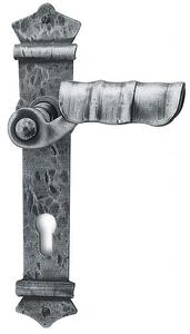 Dveřní kování Lienbacher Urban 349 (stříbrnočerná), klika-klika, Otvor pro obyčejný klíč BB, Lienbacher kované, 90 mm