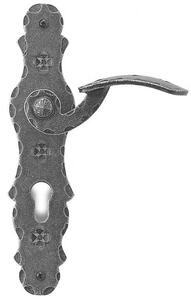 Dveřní kování Lienbacher Bern (patina), klika-klika, Otvor pro obyčejný klíč BB, Lienbacher kované, 72 mm