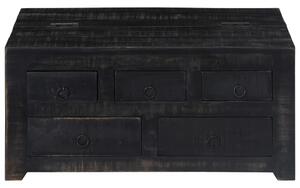 Konferenční stolek černý 65 x 65 x 30 cm masivní mangovník