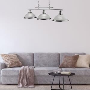 Searchlight 2683-3SS Trojité závěsné svítidlo BISTRO SATIN, alabastrové sklo