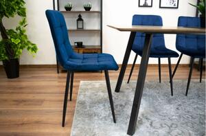 Sametová židle BEOGRAD modrá
