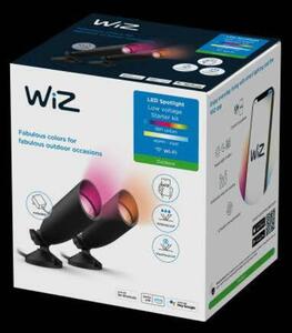 WiZ venkovní zemní spotové Low Voltage LED svítidlo 2x 5W 270lm 2700-5000K RGB IP44, černé