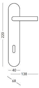 Dveřní kování COBRA PAVLA-H (IN), klika-klika, Otvor pro obyčejný klíč BB, COBRA IN (nerez), 72 mm
