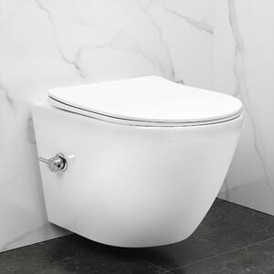 Závěsná WC mísa REA Carlo Lux Rimless s funkcí bidetu