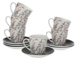 Sada 6 čajových šálků s talířky Versa Balbec Porcelán