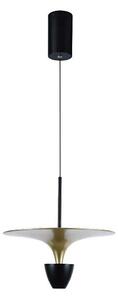 LED Lustr na lanku LED/9W/230V 4000K černá/zlatá