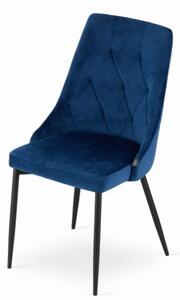Sametová židle Lima modrá