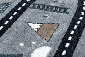 Dywany Łuszczów Dětský kusový koberec Fun Route Street animals grey ROZMĚR: 120x170