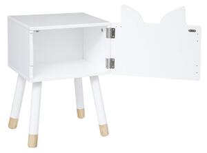 Dětský noční stolek LIŠKA s borovicovými nohami, 53 cm