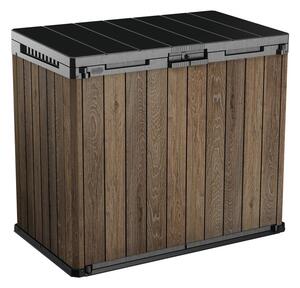 Tmavě hnědý plastový zahradní úložný box Deco – Keter
