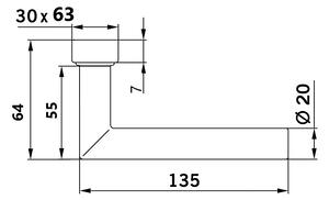 Protipožární kování TWIN VISION H 8906 Z (E), klika-klika, Otvor na cylindrickou vložku PZ, Twin E (nerez matná)