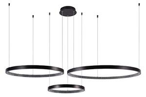 LED Lustr na lanku 3xLED/19W/230V 4000K černá