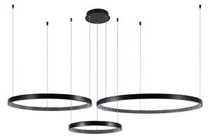 LED Lustr na lanku 3xLED/19W/230V 3000K černá