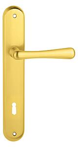 Dveřní kování TWIN ELEGANT BA 1220 (A-SAT), klika-klika, WC klíč, Twin A-SAT (mosaz matná), 72 mm