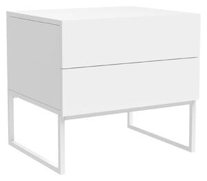 NOČNÍ STOLEK, bílá, 48/50/40 cm Livetastic, Online Only