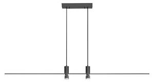 LED Lustr na lanku LED/19W/230V 3000K černá