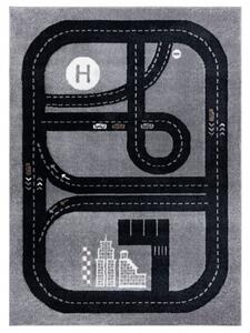 Dywany Łuszczów Dětský kusový koberec Fun Track grey ROZMĚR: 80x150