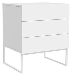 NOČNÍ STOLEK, bílá, 48/60/40 cm Livetastic, Online Only