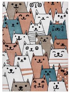Dywany Łuszczów Dětský kusový koberec Fun Gatti Cats pink ROZMĚR: 240x330