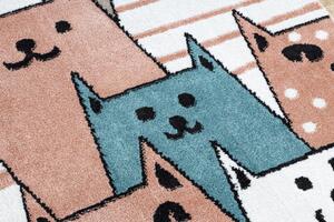 Dywany Łuszczów Dětský kusový koberec Fun Gatti Cats pink ROZMĚR: 80x150