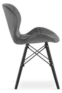 Jídelní židle SKY šedá s černými nohami