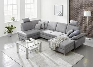 SEDACÍ SOUPRAVA, textil, světle šedá Cantus - Sedací soupravy