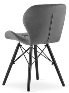 Jídelní židle SKY šedá s černými nohami