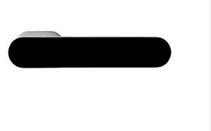 Dveřní kování COBRA Omega S (černá), klika/klika, oválná rozeta, Oválná rozeta s otvorem pro obyčejný klíč BB, COBRA ČERNÁ