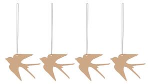 Velikonoční dekorace Deco Bird Cafe Au Lait - 4 ks COOEE Design