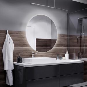 Koupelnové zrcadlo atypické s LED podsvícením Ø 60x120 cm BALI podsvětlené