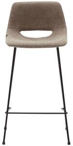 Hnědá látková barová židle Kave Home Zahara 65 cm