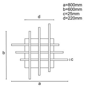 LED Stmívatelný přisazený lustr LED/70W/230V 3000-6500K + dálkové ovládání