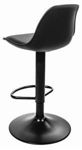 Barová židle Seatle černá s černým podstavcem