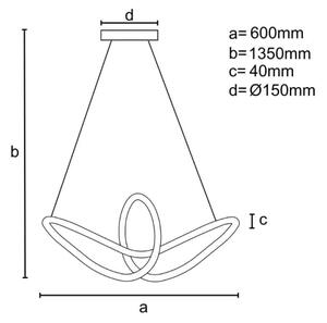 LED Stmívatelný lustr na lanku LED/25W/230V 3000-6500K + dálkové ovládání