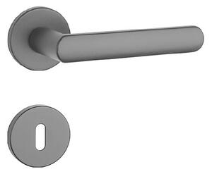 Dveřní kování MP Fragola - R 7S (BS - Černá matná), klika-klika, WC klíč, MP BS (černá mat)