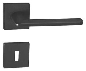 Dveřní kování MP Eliptica-HR 3098Q (BS - Černá matná ), klika-klika, Bez spodní rozety, MP BS (černá mat)