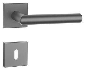 Dveřní kování MP Arabis - HR 7S (BS - Černá matná), klika-klika, WC klíč, MP BS (černá mat)