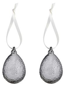 Skleněná velikonoční vajíčka Gry Smoke - set 2 ks COOEE Design