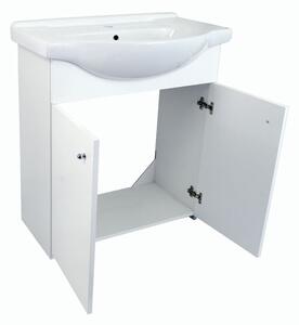 Koupelnová skříňka s keramickým umyvadlem Monika W 75