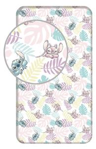 Jerry Fabrics Prostěradlo Lilo and Stitch Leaves 90x200x25 cm