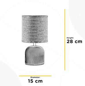 ONLI - Stolní lampa SHELLY 1xE27/22W/230V šedá 28 cm