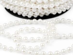 Vánoční perlový řetěz Ø5 mm návin 25 METRŮ - 3 perlová