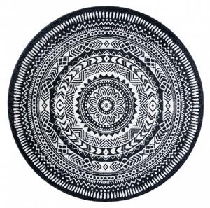 Dywany Łuszczów Kusový koberec Napkin black kruh ROZMĚR: 200x200 (průměr) kruh