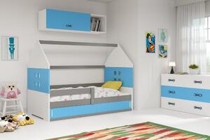 Dětská postel Domi 1 80x160 - 1 osoba – Grafit, Modrá