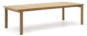 Zahradní jídelní stůl z teakového dřeva 102x220 cm Icaro – Kave Home