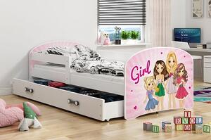Dětská postel Felix 1 80x160 s úložným prostorem - 1 osoba - Bílá, Dívky